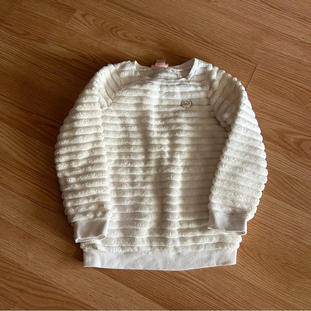 Juicy Couture White Textured Sweater Youth 6X